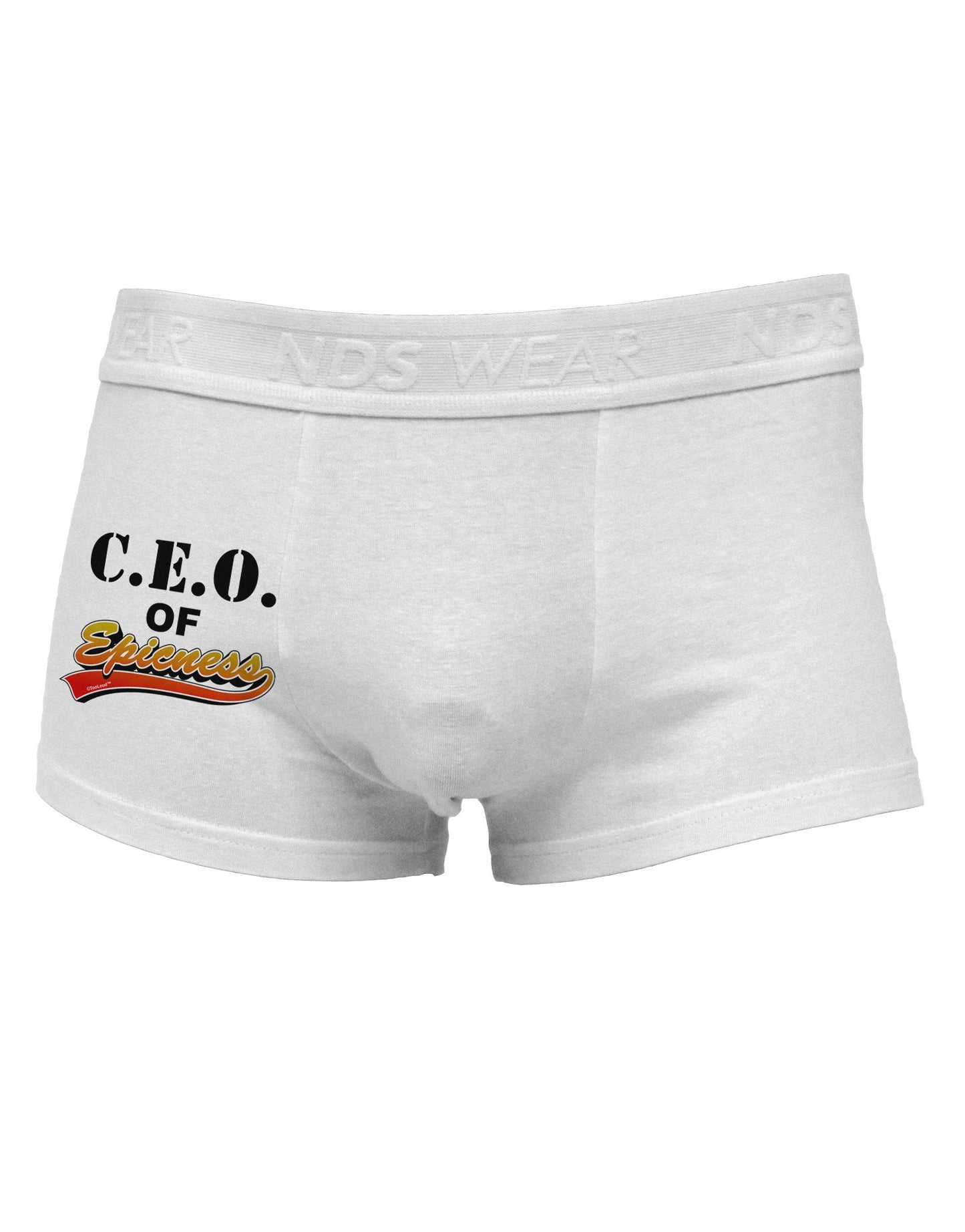 CEO Of Epicness Side Printed Mens Trunk Underwear-Mens Trunk Underwear-NDS Wear-White-X-Large-Davson Sales
