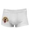 Cute Golden Retriever Puppy Face Side Printed Mens Trunk Underwear-Mens Trunk Underwear-NDS Wear-White-Small-Davson Sales