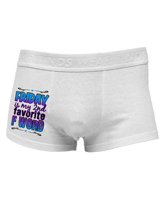 Friday - 2nd Favorite F Word Side Printed Mens Trunk Underwear-Mens Trunk Underwear-NDS Wear-White-Small-Davson Sales