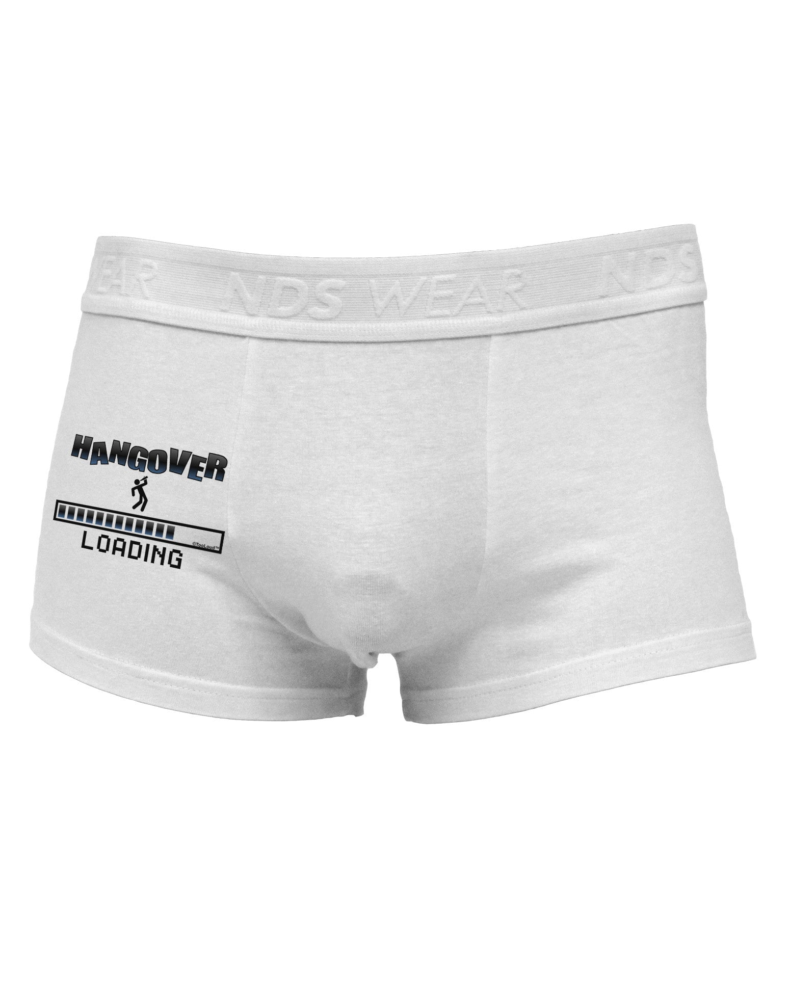 Hangover Loading Side Printed Mens Trunk Underwear-Mens Trunk Underwear-NDS Wear-White-Small-Davson Sales