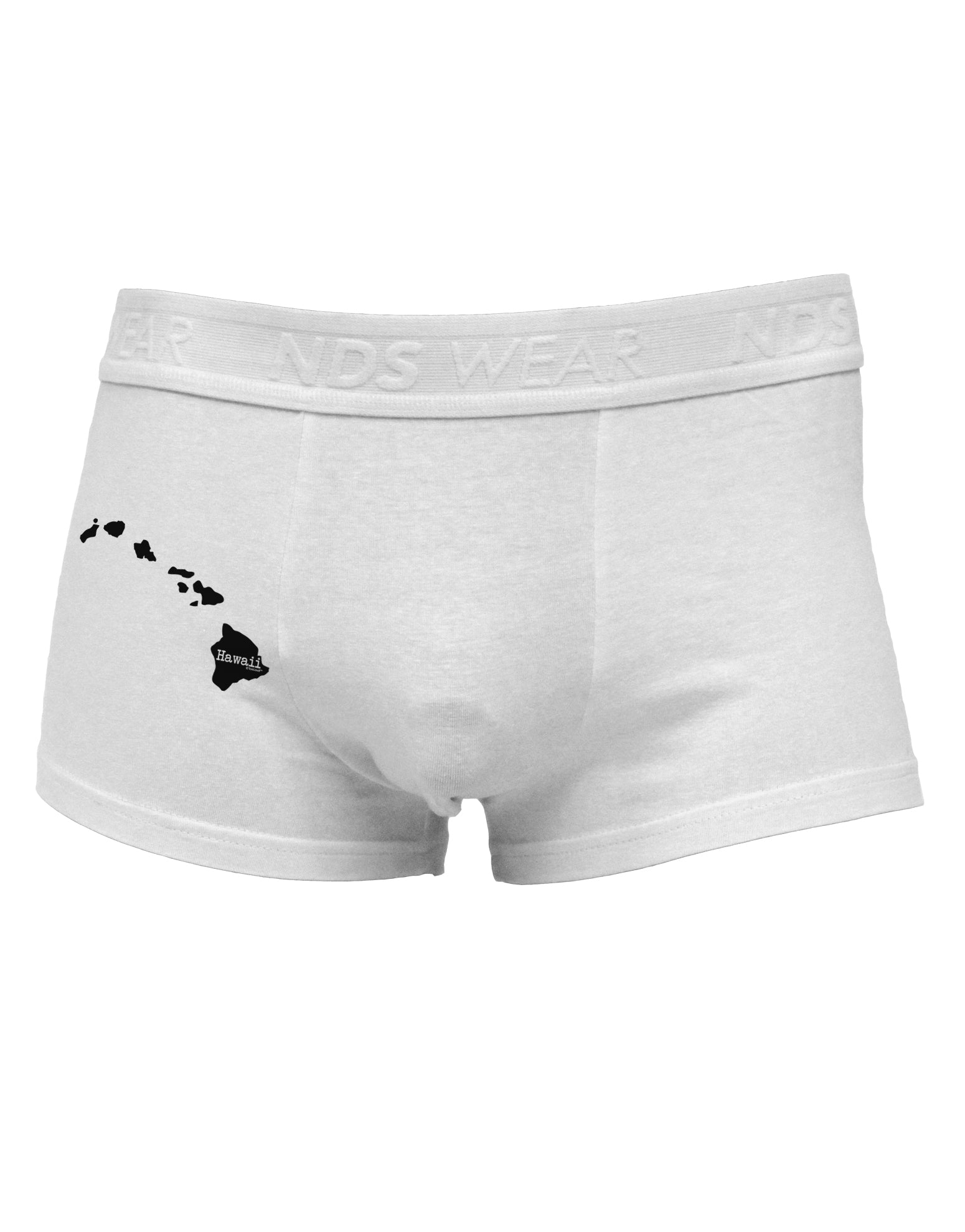 Hawaii - United States Shape Side Printed Mens Trunk Underwear by TooLoud-Mens Trunk Underwear-NDS Wear-White-Small-Davson Sales