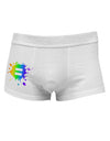 Equal Rainbow Paint Splatter Side Printed Mens Trunk Underwear by TooLoud-Mens Trunk Underwear-NDS Wear-White-Small-Davson Sales
