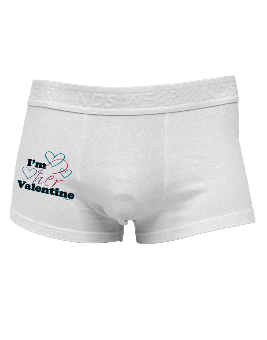 I'm HER Valentine Side Printed Mens Trunk Underwear-Mens Trunk Underwear-NDS Wear-White-Small-Davson Sales