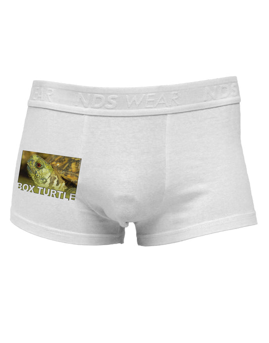 Menacing Turtle with Text Side Printed Mens Trunk Underwear-Mens Trunk Underwear-NDS Wear-White-Small-Davson Sales