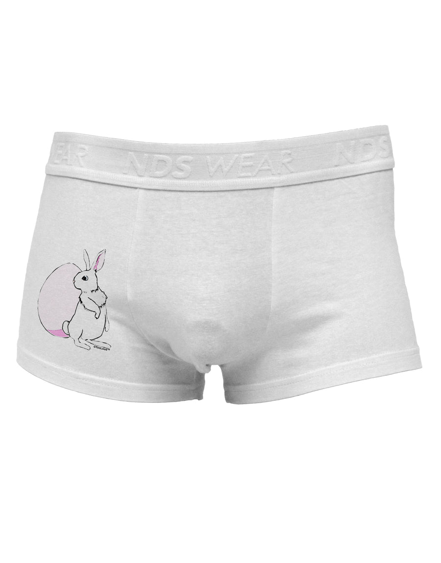 Easter Bunny and Egg Design Side Printed Mens Trunk Underwear by TooLoud-Mens Trunk Underwear-NDS Wear-White-Small-Davson Sales