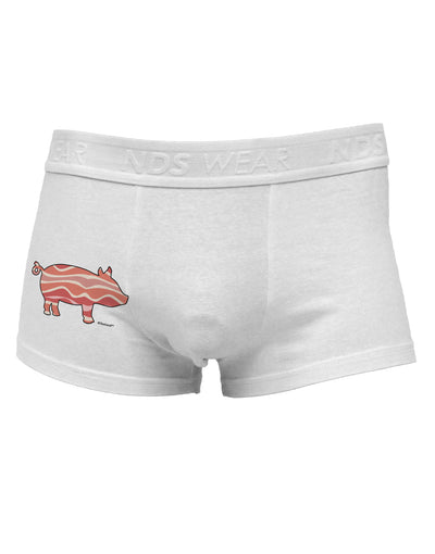 Bacon Pig Silhouette Side Printed Mens Trunk Underwear by TooLoud-Mens Trunk Underwear-TooLoud-White-Small-Davson Sales