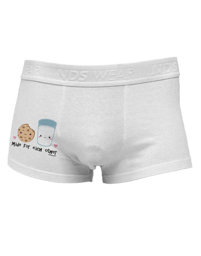 Cute Milk and Cookie - Made for Each Other Side Printed Mens Trunk Underwear by TooLoud-Mens Trunk Underwear-NDS Wear-White-Small-Davson Sales