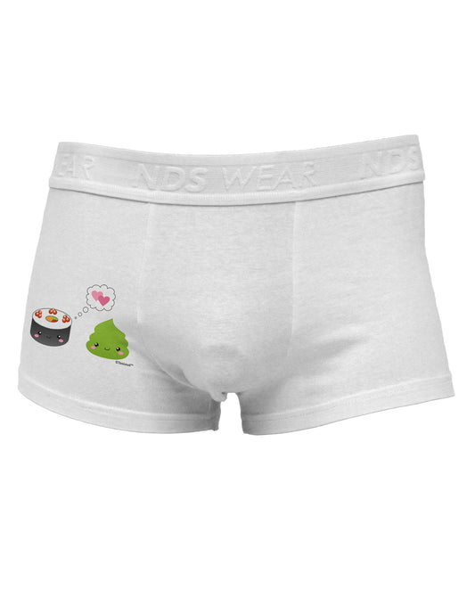 Cute Sushi and Wasabi Love Side Printed Mens Trunk Underwear by TooLoud-Mens Trunk Underwear-TooLoud-White-Small-Davson Sales