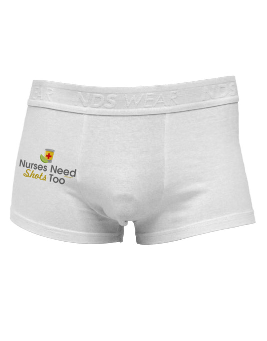 Nurses Need Shots Too Side Printed Mens Trunk Underwear-Mens Trunk Underwear-NDS Wear-White-Small-Davson Sales