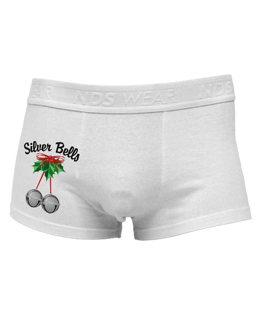 Silver Bells Side Printed Mens Trunk Underwear by NDS Wear-Mens Trunk Underwear-NDS Wear-White-Small-Davson Sales