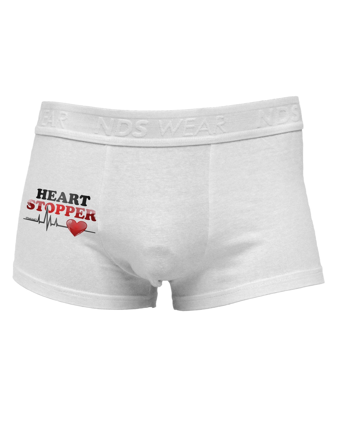 Heart Stopper Side Printed Mens Trunk Underwear-Mens Trunk Underwear-NDS Wear-White-Small-Davson Sales