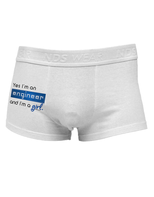 Yes I am a Engineer Girl Side Printed Mens Trunk Underwear-Mens Trunk Underwear-NDS Wear-White-Small-Davson Sales