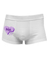 Meh Candy Heart Purple - Valentines Day Side Printed Mens Trunk Underwear by TooLoud-Mens Trunk Underwear-NDS Wear-White-Small-Davson Sales