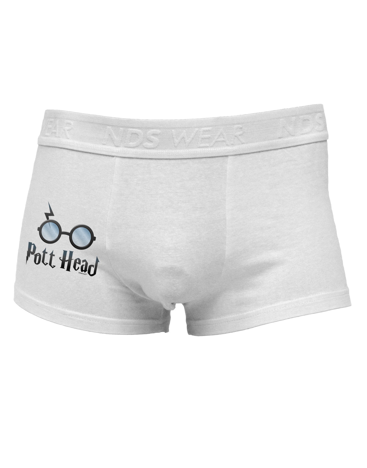 Pott Head Magic Glasses Side Printed Mens Trunk Underwear-Mens Trunk Underwear-NDS Wear-White-Small-Davson Sales