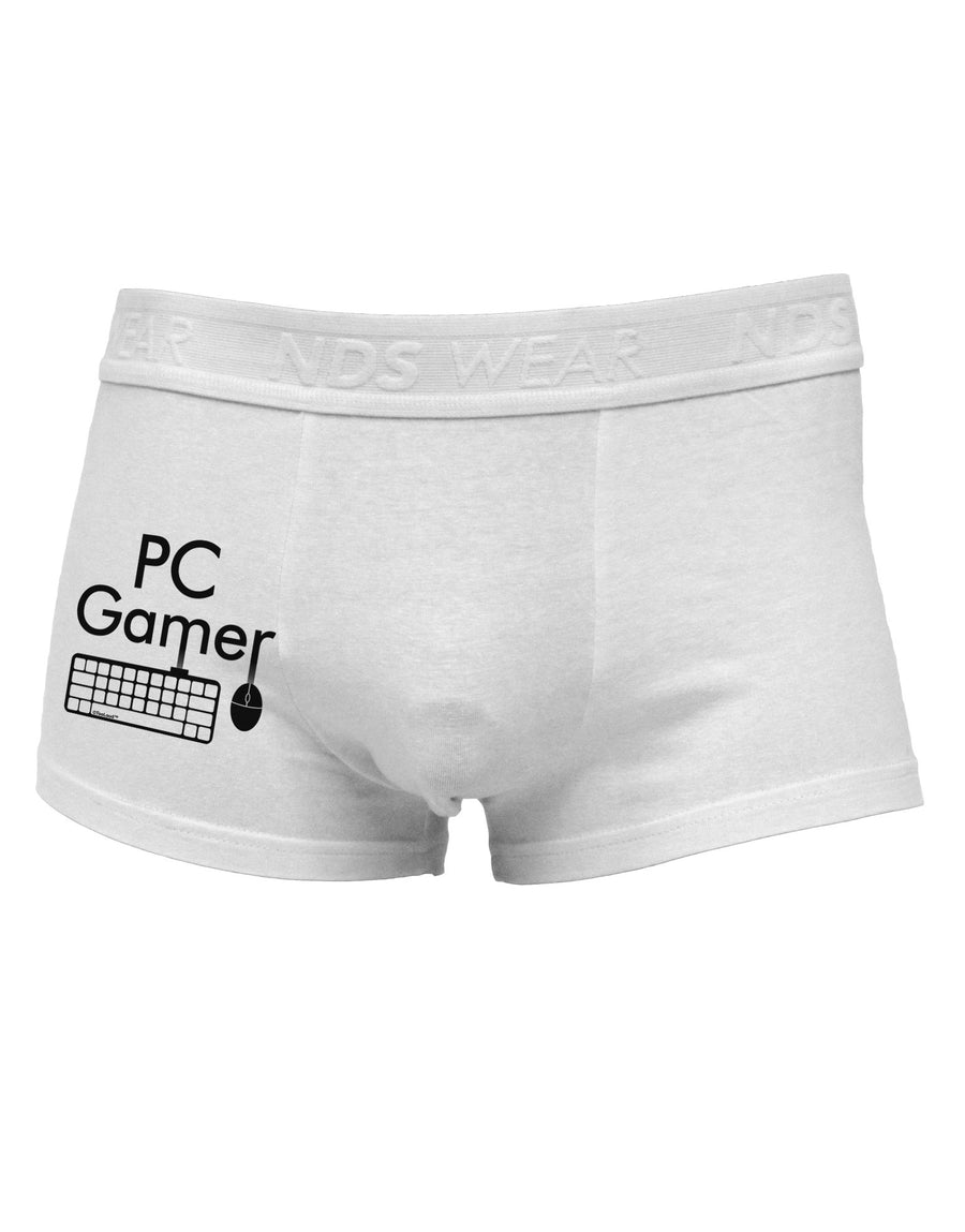 PC Gamer BnW Side Printed Mens Trunk Underwear-Mens Trunk Underwear-NDS Wear-White-Small-Davson Sales