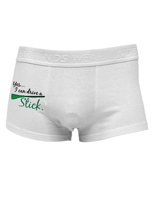 Drive Stick Green Side Printed Mens Trunk Underwear-Mens Trunk Underwear-NDS Wear-White-Small-Davson Sales