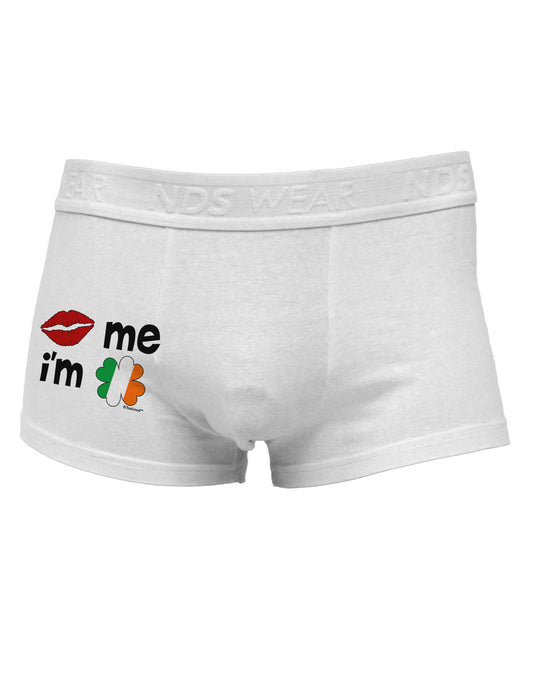 Kiss and Irish Flag Shamrock - Kiss Me I'm Irish Side Printed Mens Trunk Underwear by TooLoud-Mens Trunk Underwear-TooLoud-White-Small-Davson Sales