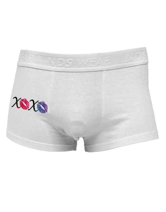 XOXO Kisses Side Printed Mens Trunk Underwear-Mens Trunk Underwear-NDS Wear-White-Small-Davson Sales