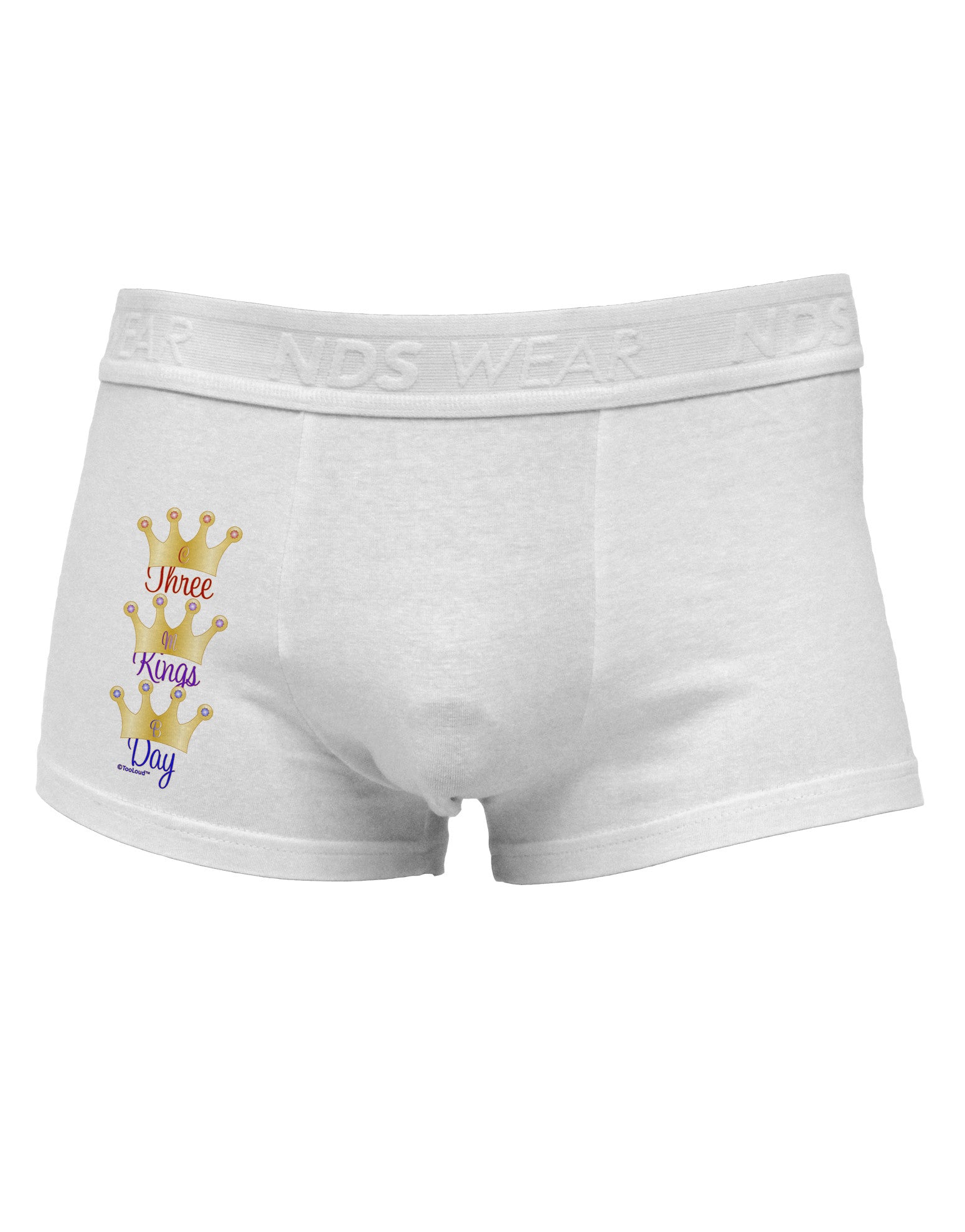 Three Kings Day - C M B Crowns Side Printed Mens Trunk Underwear by TooLoud-Mens Trunk Underwear-TooLoud-White-Small-Davson Sales