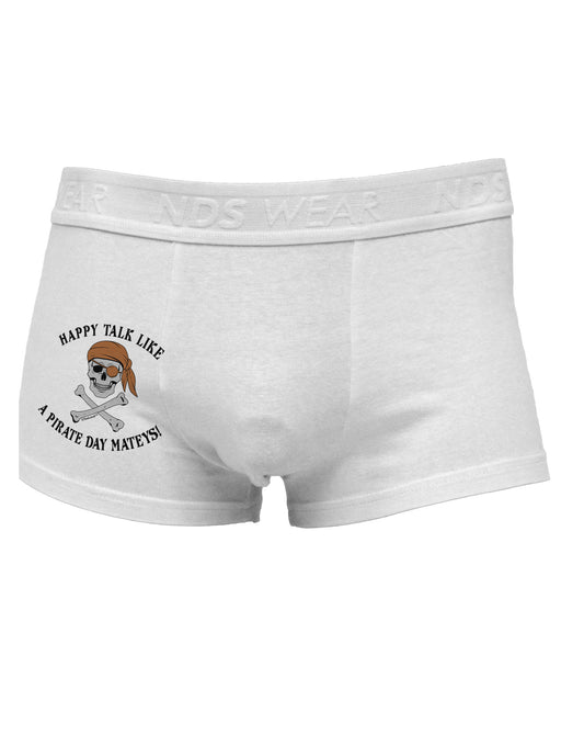 Pirate Day Mateys Side Printed Mens Trunk Underwear-Mens Trunk Underwear-NDS Wear-White-Small-Davson Sales