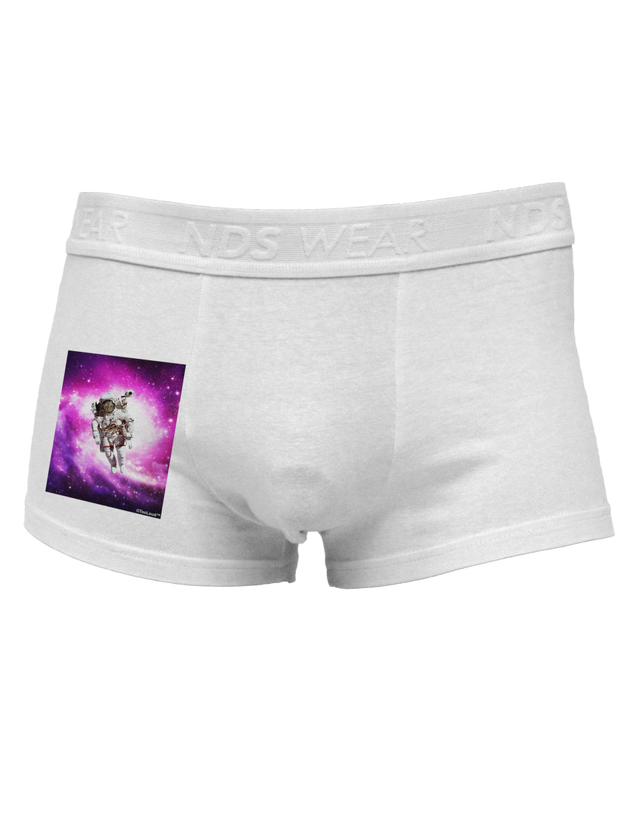Astronaut Cat Side Printed Mens Trunk Underwear-Mens Trunk Underwear-NDS Wear-White-Small-Davson Sales