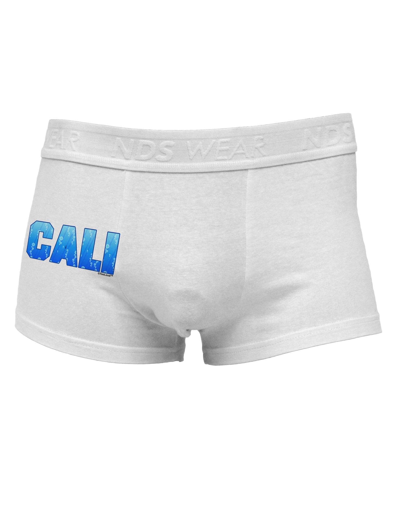 Cali Ocean Bubbles Side Printed Mens Trunk Underwear by TooLoud-Mens Trunk Underwear-NDS Wear-White-Small-Davson Sales