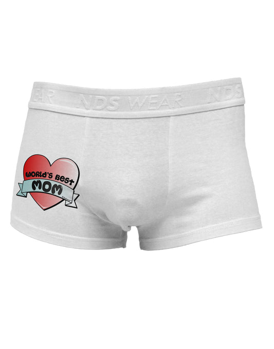 World's Best Mom - Heart Banner Design Side Printed Mens Trunk Underwear by TooLoud-Mens Trunk Underwear-NDS Wear-White-Small-Davson Sales