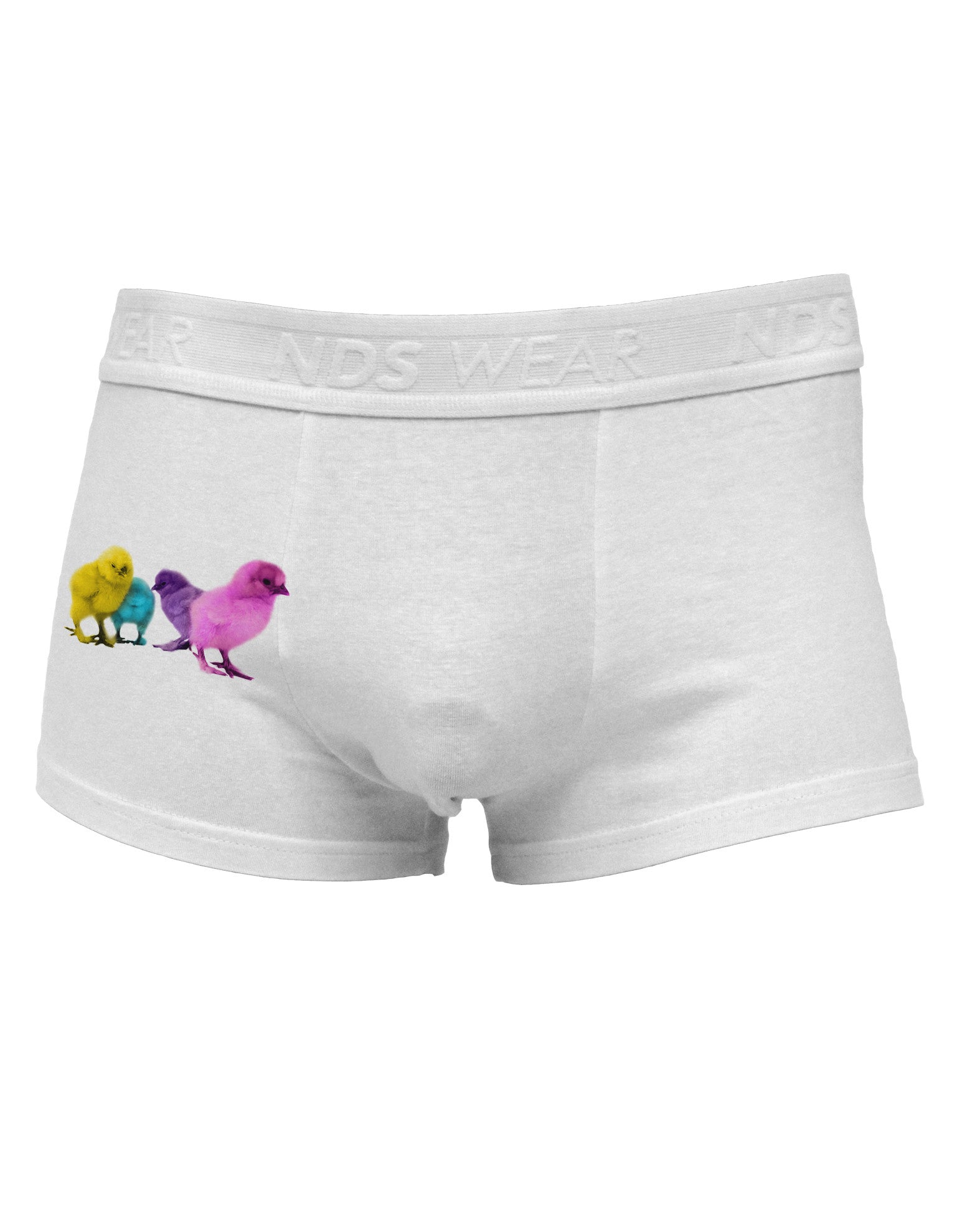 Real Life Peepers Side Printed Mens Trunk Underwear-Mens Trunk Underwear-NDS Wear-White-Small-Davson Sales