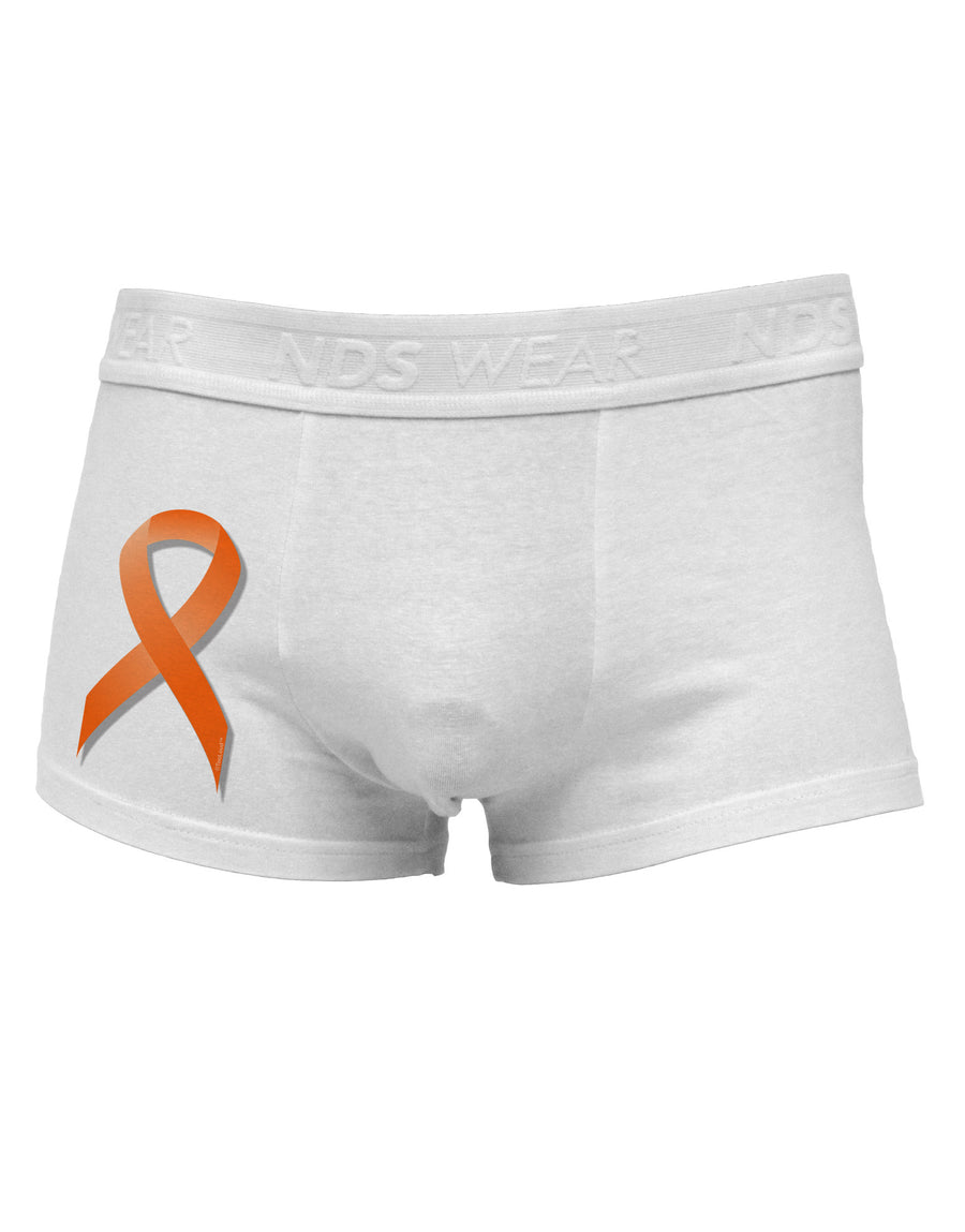 Leukemia Awareness Ribbon - Orange Side Printed Mens Trunk Underwear-Mens Trunk Underwear-NDS Wear-White-Small-Davson Sales