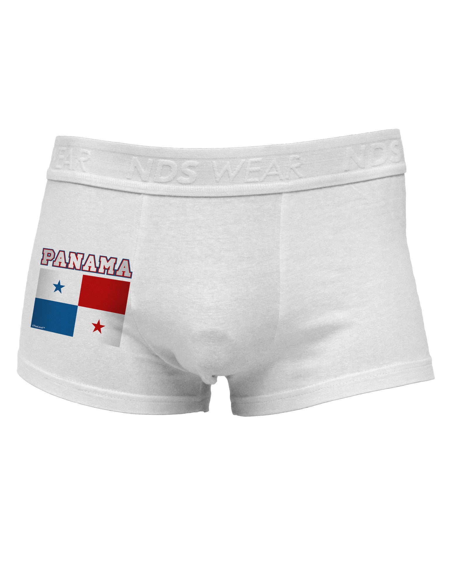 Panama Flag Side Printed Mens Trunk Underwear-Mens Trunk Underwear-NDS Wear-White-Small-Davson Sales
