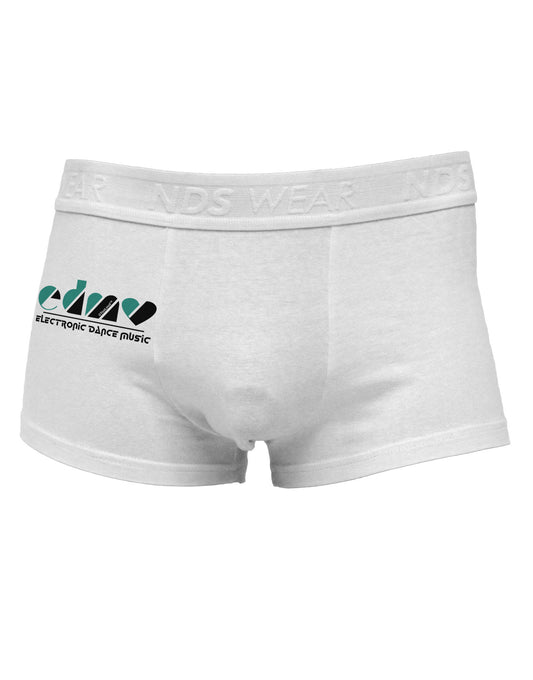 EDM Heart Black Side Printed Mens Trunk Underwear-Mens Trunk Underwear-NDS Wear-White-Small-Davson Sales