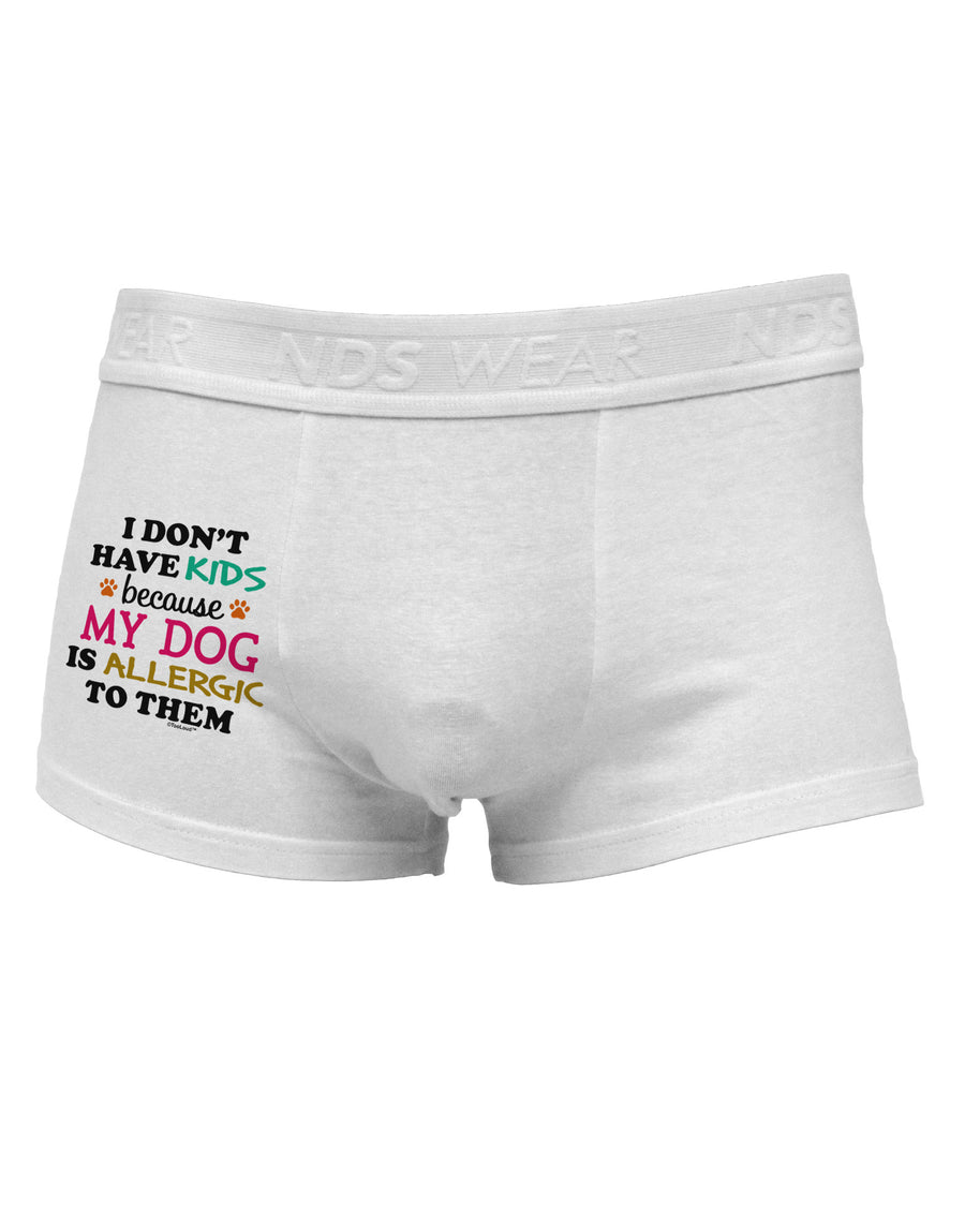 I Don't Have Kids - Dog Side Printed Mens Trunk Underwear-Mens Trunk Underwear-NDS Wear-White-Small-Davson Sales