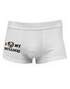 I Heart My Bulldog Side Printed Mens Trunk Underwear by TooLoud-Mens Trunk Underwear-NDS Wear-White-Small-Davson Sales