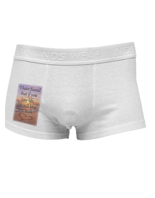 Life Will Love You Back Side Printed Mens Trunk Underwear by TooLoud-Mens Trunk Underwear-NDS Wear-White-Small-Davson Sales