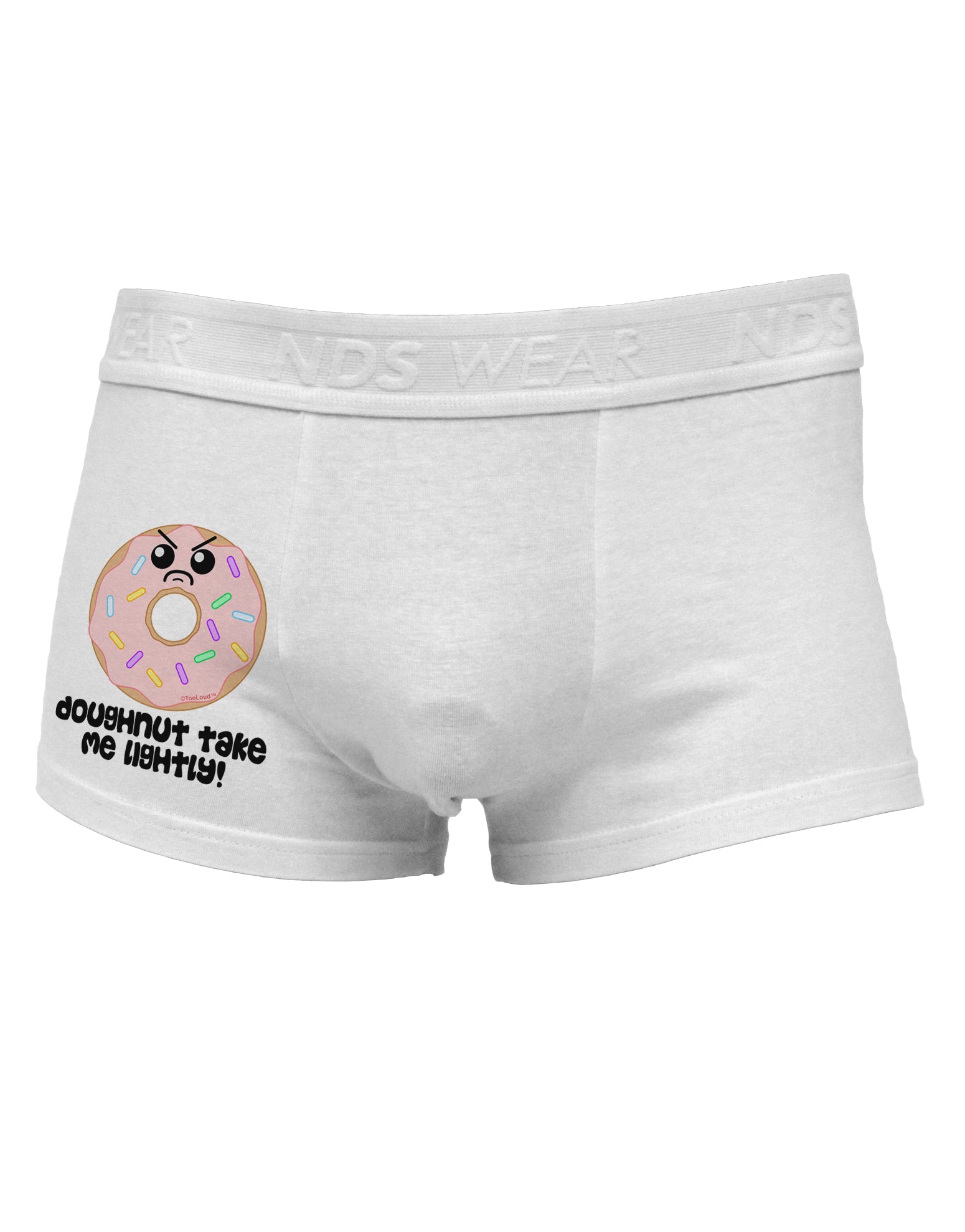 Doughnut - Doughnut Take Me Lightly Side Printed Mens Trunk Underwear by TooLoud-Mens Trunk Underwear-NDS Wear-White-Small-Davson Sales