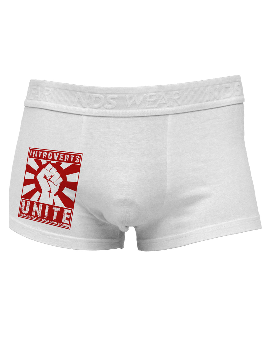 Introverts Unite Funny Side Printed Mens Trunk Underwear by TooLoud-Mens Trunk Underwear-NDS Wear-White-Small-Davson Sales
