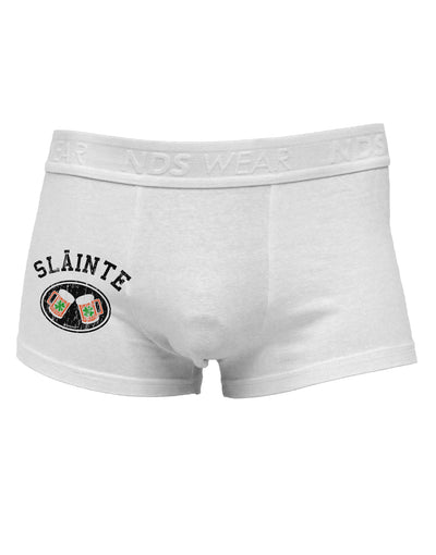 Slainte - St. Patrick's Day Irish Cheers Side Printed Mens Trunk Underwear by TooLoud-Mens Trunk Underwear-TooLoud-White-Small-Davson Sales