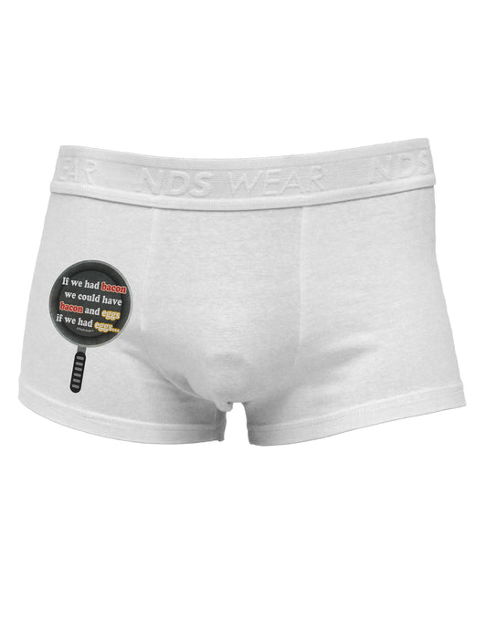 If We Had Bacon - Text Side Printed Mens Trunk Underwear by TooLoud-Mens Trunk Underwear-NDS Wear-White-Small-Davson Sales