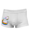 Magical Horn Rainbow Unicorn Side Printed Mens Trunk Underwear-Mens Trunk Underwear-NDS Wear-White-Small-Davson Sales