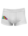 I Heart My Boyfriend - Rainbow Side Printed Mens Trunk Underwear-Mens Trunk Underwear-NDS Wear-White-Small-Davson Sales