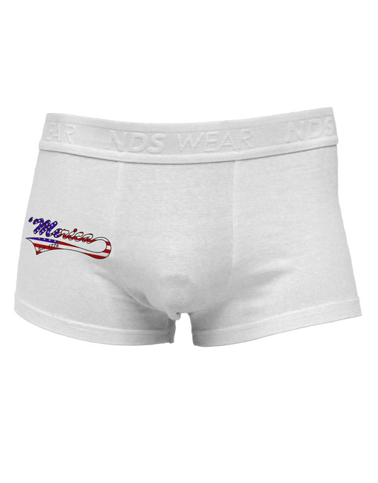 Merica Established 1776 - American Flag Style Side Printed Mens Trunk Underwear by TooLoud-Mens Trunk Underwear-NDS Wear-White-Small-Davson Sales