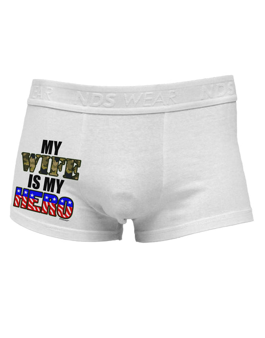 My Wife is My Hero - Armed Forces Side Printed Mens Trunk Underwear by TooLoud-Mens Trunk Underwear-NDS Wear-White-Small-Davson Sales