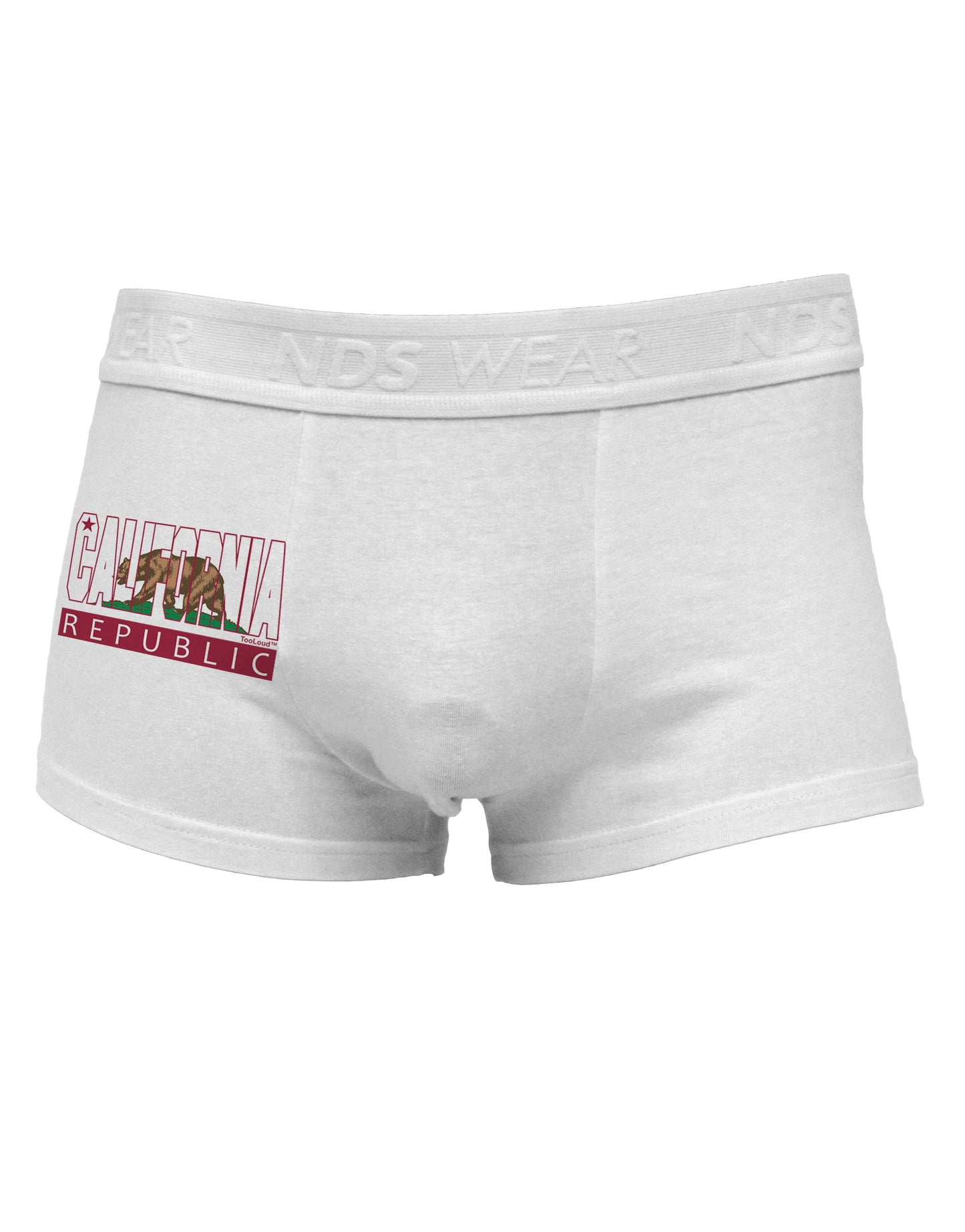 California Design #1 Side Printed Mens Trunk Underwear by TooLoud-Mens Trunk Underwear-NDS Wear-White-Small-Davson Sales