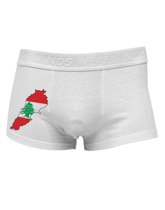 Lebanon Flag Silhouette Side Printed Mens Trunk Underwear-Mens Trunk Underwear-NDS Wear-White-Small-Davson Sales
