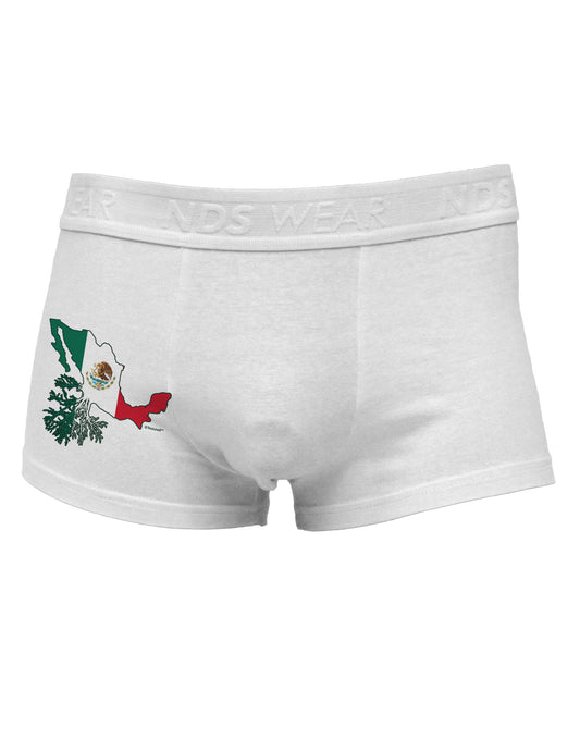Mexican Roots - Mexico Outline Mexican Flag Side Printed Mens Trunk Underwear by TooLoud-Mens Trunk Underwear-NDS Wear-White-Small-Davson Sales