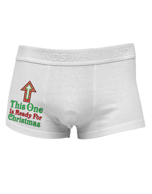 This One Is Ready For Christmas Side Printed Mens Trunk Underwear-Mens Trunk Underwear-NDS Wear-White-Small-Davson Sales
