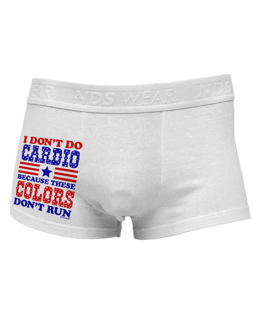I Don't Do Cardio Because These Colors Don't Run Side Printed Mens Trunk Underwear-Mens Trunk Underwear-NDS Wear-White-Small-Davson Sales