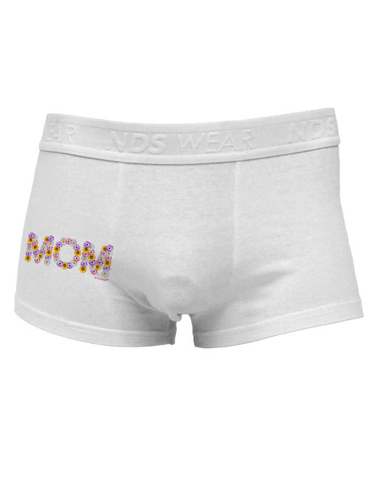Mom Flowers Design Side Printed Mens Trunk Underwear by TooLoud-Mens Trunk Underwear-NDS Wear-White-Small-Davson Sales