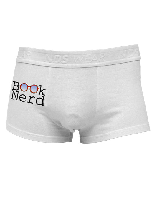 Book Nerd Side Printed Mens Trunk Underwear-Mens Trunk Underwear-NDS Wear-White-X-Large-Davson Sales