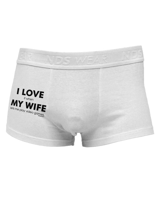 I Love My Wife Videogames Side Printed Mens Trunk Underwear-Mens Trunk Underwear-NDS Wear-White-Small-Davson Sales